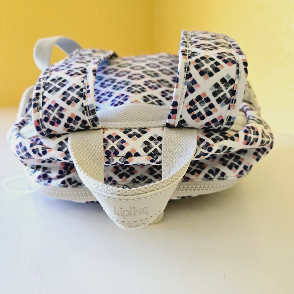 Kipling Matta Small Backpack BP4048 Matta Harmonious Tiles Nylon Travel Bag - Picture 7 of 14
